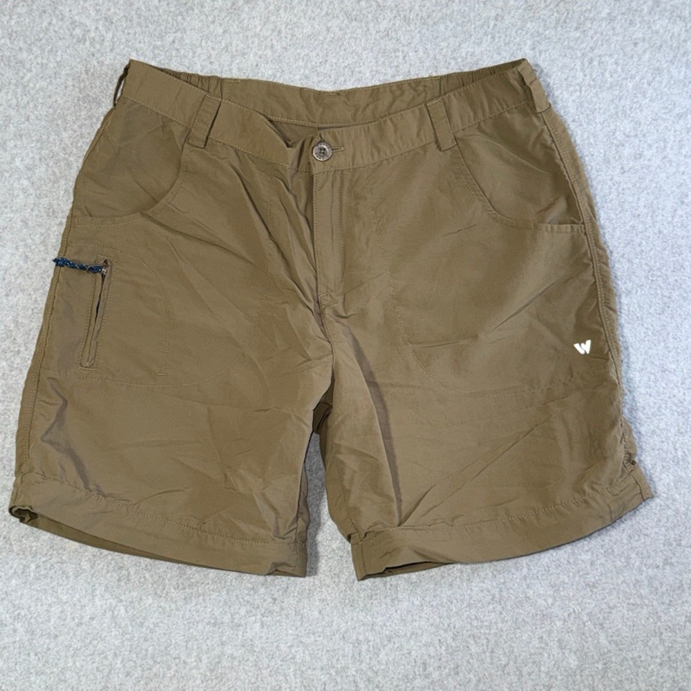 White Sierra Mens Brown Convertible Hiking Shorts Outdoor Quick Dry Size 32